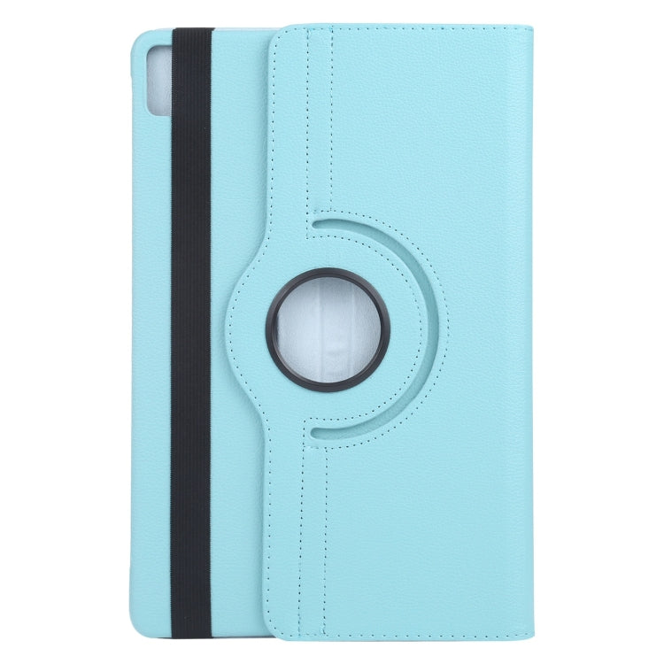 For iPad Pro 11 2024 360 Degree Rotation Litchi Texture Leather Tablet Case with Holder(Sky Blue) - iPad Pro 11 2024 Cases by PMC TechLife | Online Shopping South Africa | PMC TechLife | Buy Now Pay Later Mobicred