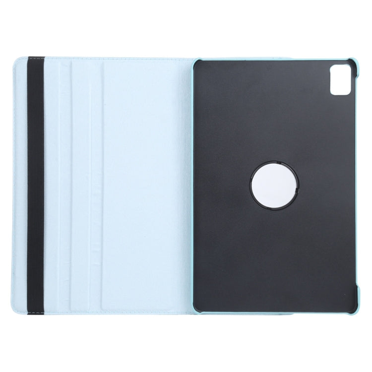 For iPad Pro 11 2024 360 Degree Rotation Litchi Texture Leather Tablet Case with Holder(Sky Blue) - iPad Pro 11 2024 Cases by PMC Jewellery | Online Shopping South Africa | PMC Jewellery | Buy Now Pay Later Mobicred