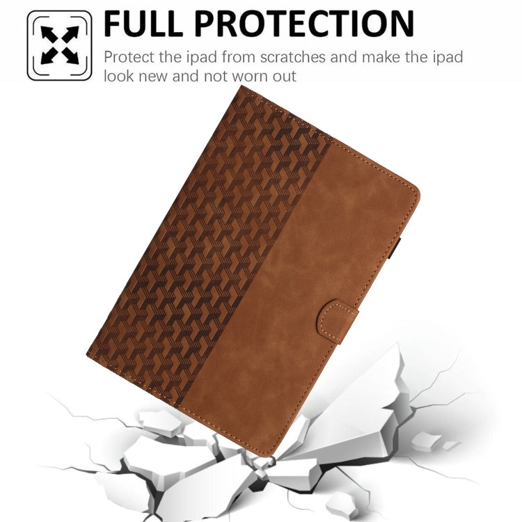 For iPad Pro 11 2024 Building Blocks Embossed Leather Smart Tablet Case(Brown) - iPad Pro 11 2024 Cases by PMC TechLife | Online Shopping South Africa | PMC TechLife | Buy Now Pay Later Mobicred