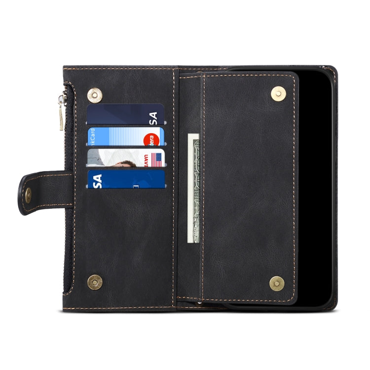 For Motorola Edge 50 Ultra ESEBLE Retro Frosted RFID Leather Phone Case(Black) - Motorola Cases by ESEBLE | Online Shopping South Africa | PMC TechLife | Buy Now Pay Later Mobicred