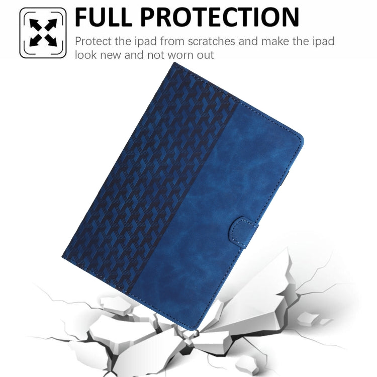 For Lenovo Tab M11/Xiaoxin Pad 11 2024 Building Blocks Embossed Leather Smart Tablet Case(Blue) - Lenovo by PMC Jewellery | Online Shopping South Africa | PMC Jewellery | Buy Now Pay Later Mobicred