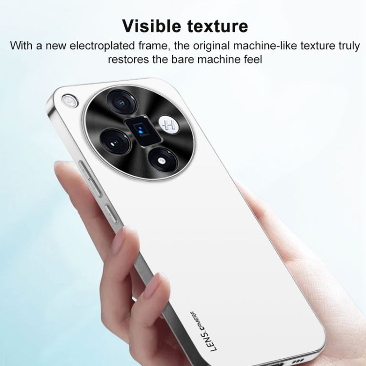 For OPPO Find X7 AG Frosted Electroplating Acrylic Phone Case(Navy Blue) - Find X7 Cases by PMC TechLife | Online Shopping South Africa | PMC TechLife | Buy Now Pay Later Mobicred