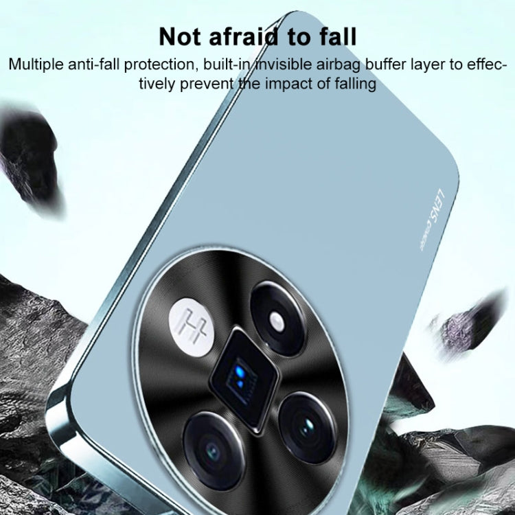 For OPPO Find X7 AG Frosted Electroplating Acrylic Phone Case(Navy Blue) - Find X7 Cases by PMC TechLife | Online Shopping South Africa | PMC TechLife | Buy Now Pay Later Mobicred