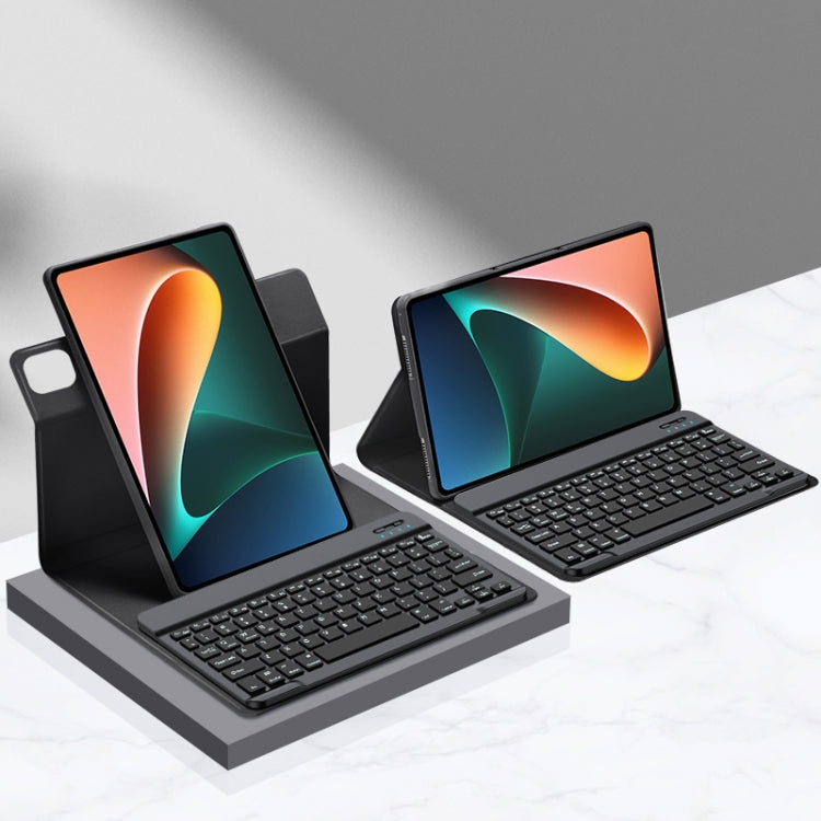 For Xiaomi Pad 6S Pro 12.4 inch 2024 Detachable Keyboard Smart Tablet Leather Case(Black) - Xiaomi Keyboard by PMC TechLife | Online Shopping South Africa | PMC TechLife | Buy Now Pay Later Mobicred