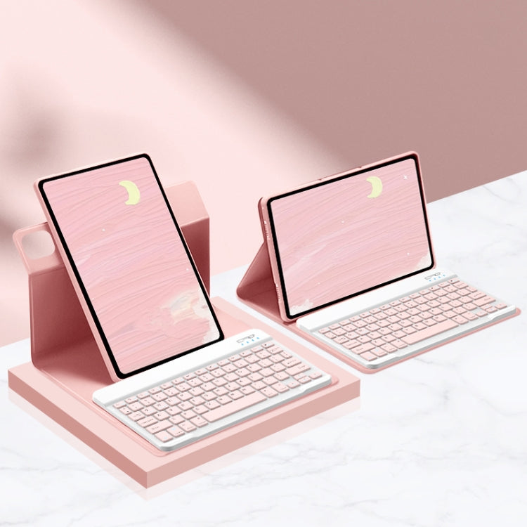 For Xiaomi Redmi Pad 10.6 inch Detachable Keyboard Smart Tablet Leather Case(Pink) - Others Keyboard by PMC TechLife | Online Shopping South Africa | PMC TechLife | Buy Now Pay Later Mobicred