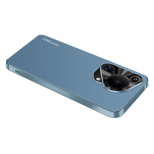 For Huawei Pura 70 Ultra AG Frosted Electroplating Acrylic Phone Case(Navy Blue) - Huawei Cases by PMC Jewellery | Online Shopping South Africa | PMC Jewellery | Buy Now Pay Later Mobicred