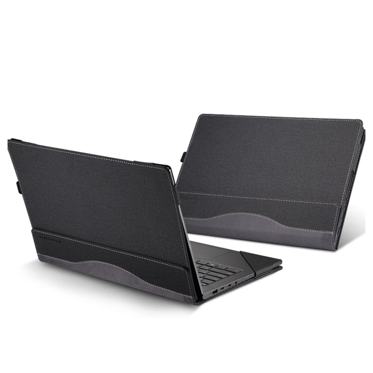 For HP Spectre x360 15-df / 15-ch Leather Laptop Shockproof Protective Case(Black) - Screen & Keyboard Cover by PMC TechLife | Online Shopping South Africa | PMC TechLife | Buy Now Pay Later Mobicred