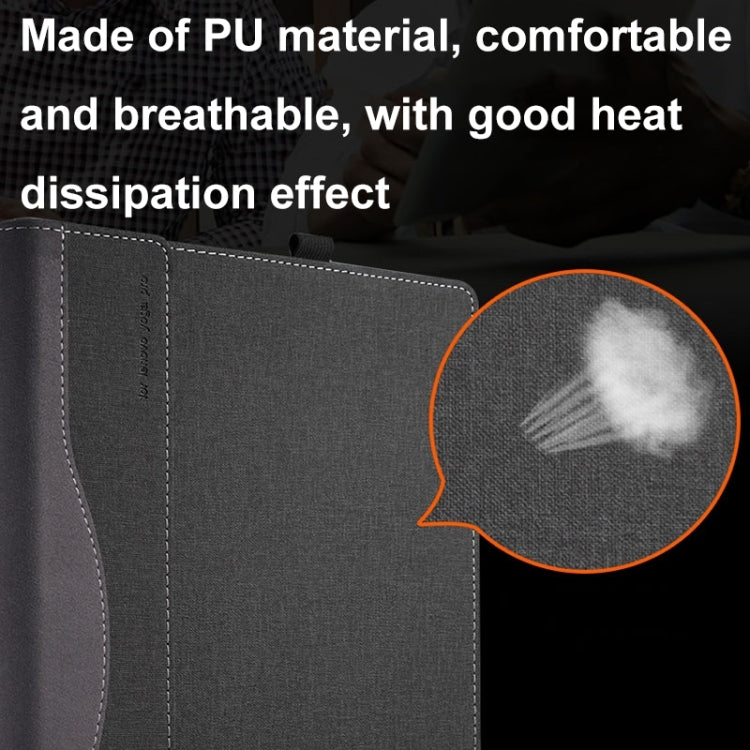 For HP Envy X360 13 inch 13-bf / 13t-bf Leather Laptop Shockproof Protective Case(Black) - free shipping - PMC Jewellery - Order now!