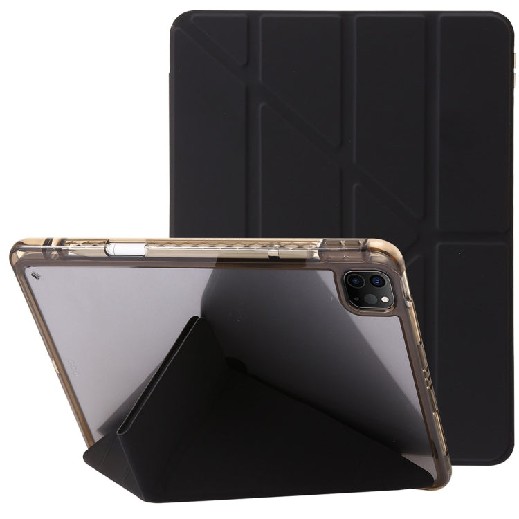 For iPad Pro 11 2024 Clear Acrylic Deformation Leather Tablet Case(Black) - iPad Pro 11 2024 Cases by PMC Jewellery | Online Shopping South Africa | PMC Jewellery | Buy Now Pay Later Mobicred