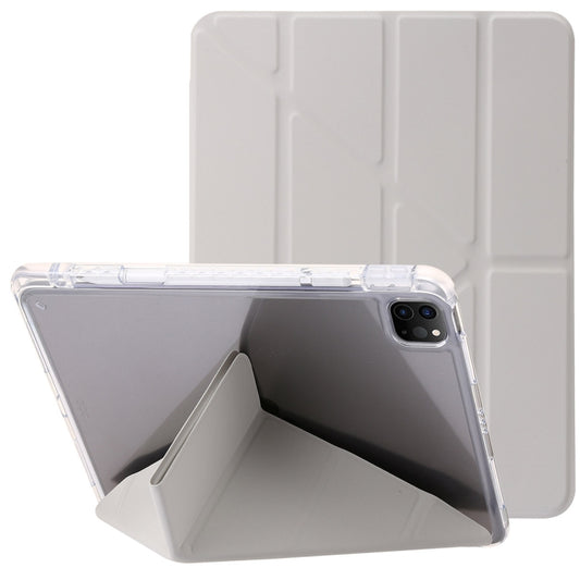 For iPad Pro 11 2024 Clear Acrylic Deformation Leather Tablet Case(Grey) - iPad Pro 11 2024 Cases by PMC Jewellery | Online Shopping South Africa | PMC Jewellery | Buy Now Pay Later Mobicred