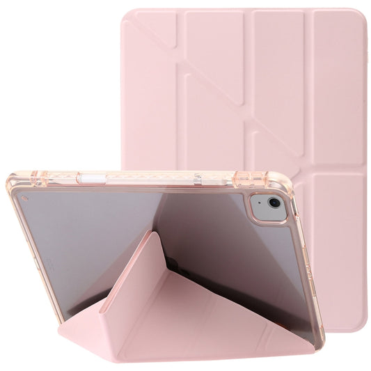 For iPad Air 13 2024 Clear Acrylic Deformation Leather Tablet Case(Pink) - iPad Air 13 2024 Cases by PMC Jewellery | Online Shopping South Africa | PMC Jewellery | Buy Now Pay Later Mobicred