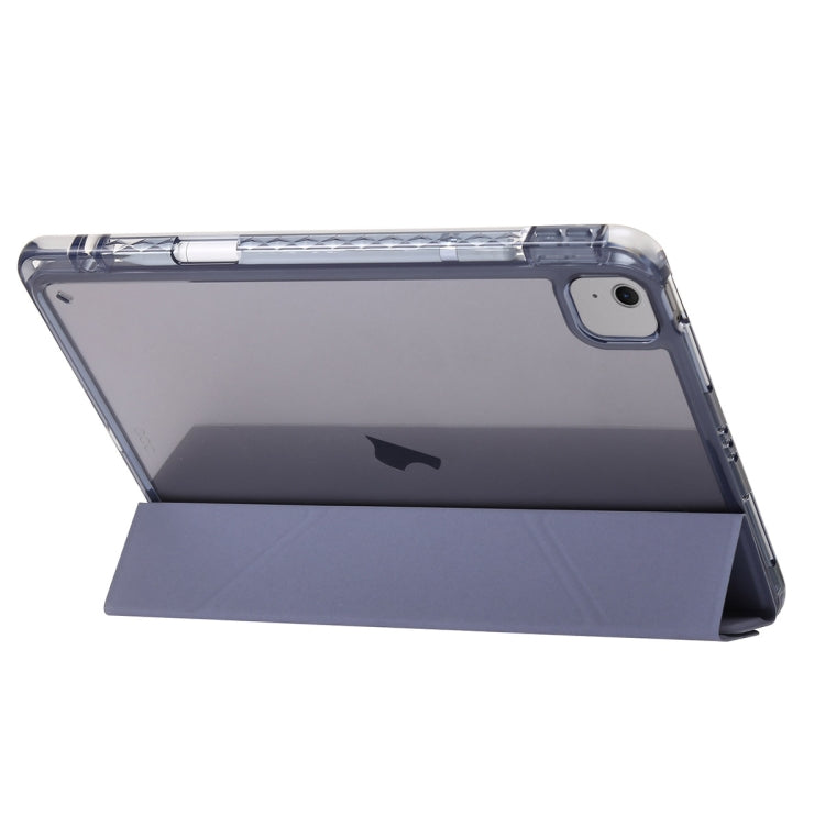 For iPad Air 13 2024 Clear Acrylic Deformation Leather Tablet Case(Grey) - iPad Air 13 2024 Cases by PMC Jewellery | Online Shopping South Africa | PMC Jewellery | Buy Now Pay Later Mobicred