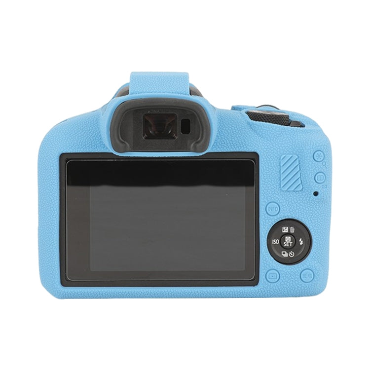 For Canon EOS R100 Litchi Texture Soft Silicone Protective Case(Blue) - Protective Case by PMC TechLife | Online Shopping South Africa | PMC TechLife | Buy Now Pay Later Mobicred