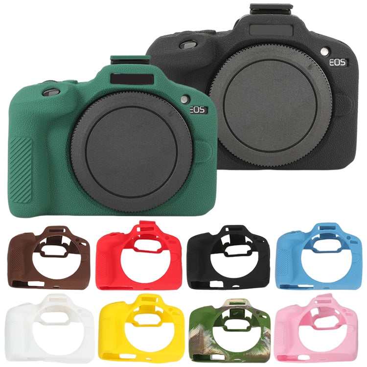 For Canon EOS R100 Litchi Texture Soft Silicone Protective Case(White) - Protective Case by PMC TechLife | Online Shopping South Africa | PMC TechLife | Buy Now Pay Later Mobicred