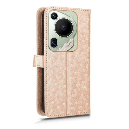 For Huawei Pura 70 Ultra Honeycomb Dot Texture Leather Phone Case(Gold) - Huawei Cases by PMC Jewellery | Online Shopping South Africa | PMC Jewellery | Buy Now Pay Later Mobicred