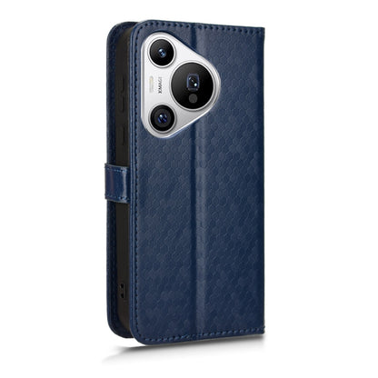 For Huawei Pura 70 Honeycomb Dot Texture Leather Phone Case(Blue) - Huawei Cases by PMC Jewellery | Online Shopping South Africa | PMC Jewellery | Buy Now Pay Later Mobicred