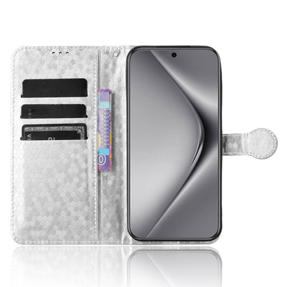 For Huawei Pura 70 Honeycomb Dot Texture Leather Phone Case(Silver) - Huawei Cases by PMC Jewellery | Online Shopping South Africa | PMC Jewellery | Buy Now Pay Later Mobicred