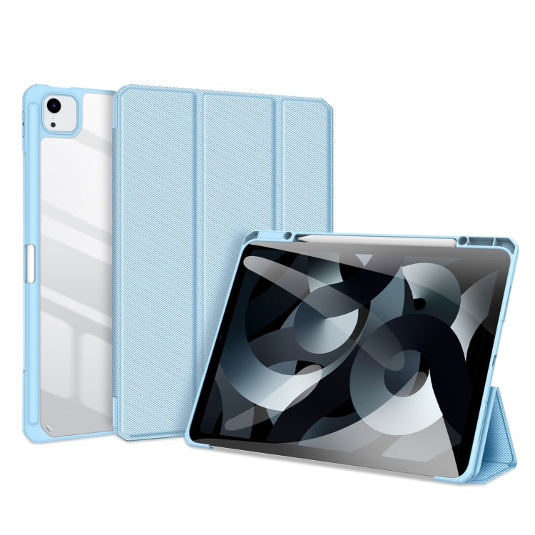 For iPad Air 13 2024 / 2025 DUX DUCIS TOBY Series Antiskid Leather Tablet Case with Sleep / Wake-up Function(Blue) - free shipping - PMC TechLife - Order now!
