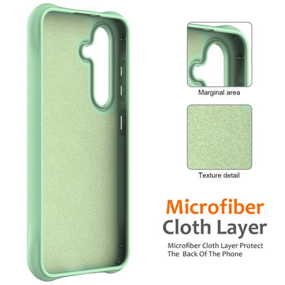 For Samsung Galaxy S25 5G Wave Texture MagSafe Magnetic Liquid Silicone Phone Case(Green) - Galaxy S25 5G Cases by PMC Jewellery | Online Shopping South Africa | PMC Jewellery | Buy Now Pay Later Mobicred