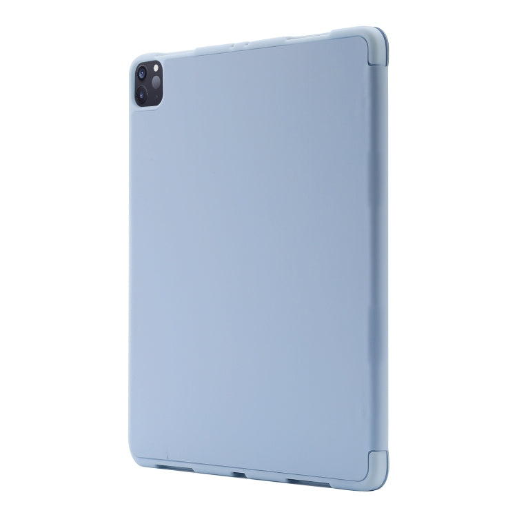 For iPad Pro 11 2024 Skin Feel Tri-fold Leather Tablet Case with Pen Slot(Light Blue) - iPad Pro 11 2024 Cases by PMC TechLife | Online Shopping South Africa | PMC TechLife | Buy Now Pay Later Mobicred