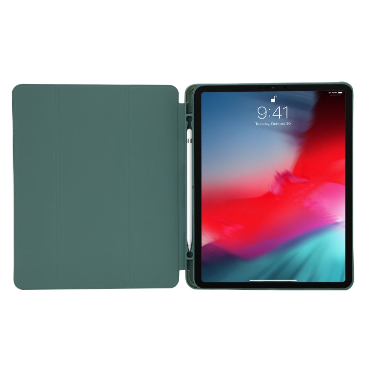 For iPad Pro 13 2024 Skin Feel Tri-fold Leather Tablet Case with Pen Slot(Black) - iPad Pro 13 2024 Cases by PMC TechLife | Online Shopping South Africa | PMC TechLife | Buy Now Pay Later Mobicred