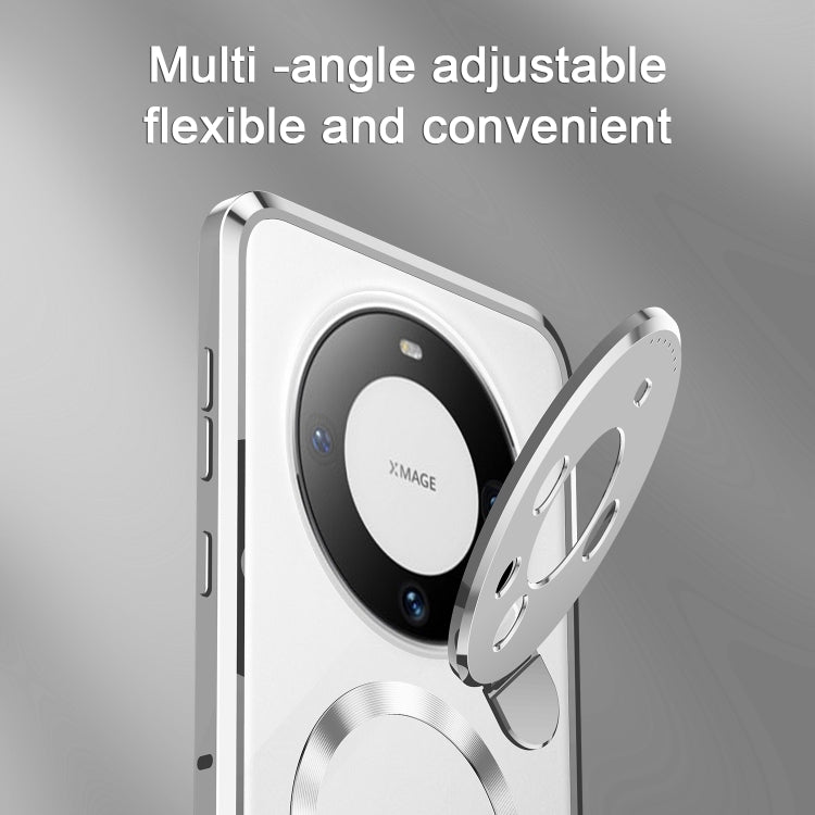 For Huawei Mate 60 Aromatherapy Holder Single-sided MagSafe Magnetic Phone Case(Silver) - Huawei Cases by PMC TechLife | Online Shopping South Africa | PMC TechLife | Buy Now Pay Later Mobicred