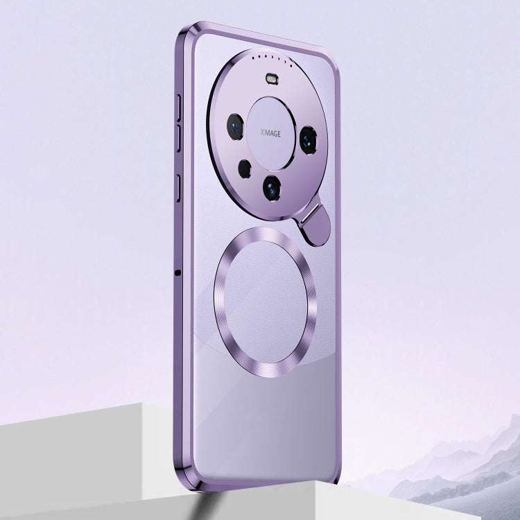 For Huawei Mate 60 Pro Aromatherapy Holder Single-sided MagSafe Magnetic Phone Case(Purple) - Huawei Cases by PMC TechLife | Online Shopping South Africa | PMC TechLife | Buy Now Pay Later Mobicred