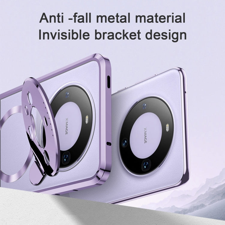 For Huawei Mate 60 Pro Aromatherapy Holder Single-sided MagSafe Magnetic Phone Case(Purple) - Huawei Cases by PMC TechLife | Online Shopping South Africa | PMC TechLife | Buy Now Pay Later Mobicred