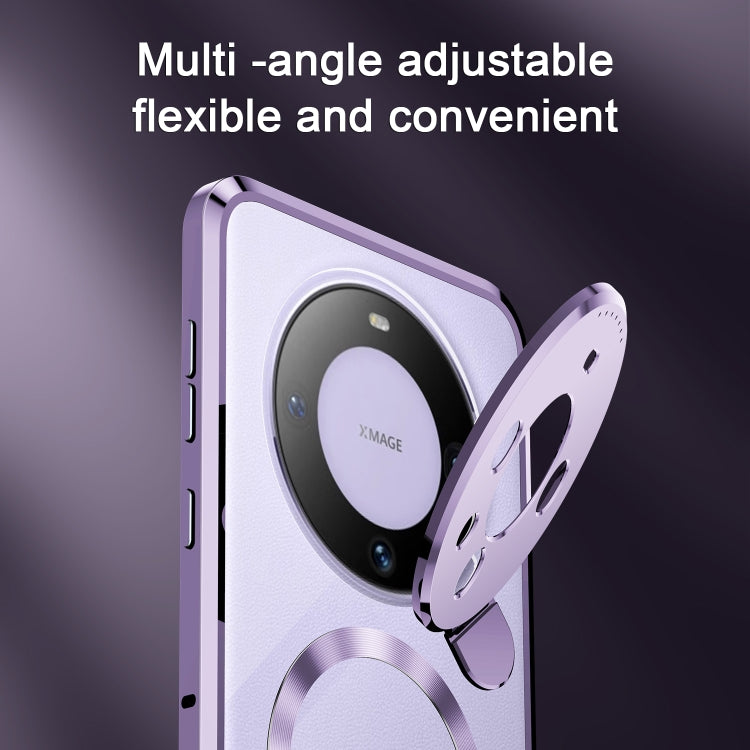 For Huawei Mate 60 Pro Aromatherapy Holder Single-sided MagSafe Magnetic Phone Case(Purple) - Huawei Cases by PMC TechLife | Online Shopping South Africa | PMC TechLife | Buy Now Pay Later Mobicred