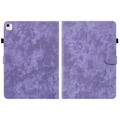 For iPad Air 13 2024 Embossed Tiger Pattern Leather Tablet Case(Purple) - iPad Air 13 2024 Cases by PMC Jewellery | Online Shopping South Africa | PMC Jewellery | Buy Now Pay Later Mobicred