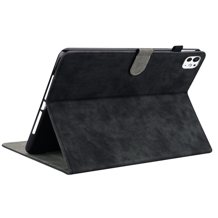 For iPad Pro 11 2024 Embossed Tiger Pattern Leather Tablet Case(Black) - iPad Pro 11 2024 Cases by PMC TechLife | Online Shopping South Africa | PMC TechLife | Buy Now Pay Later Mobicred