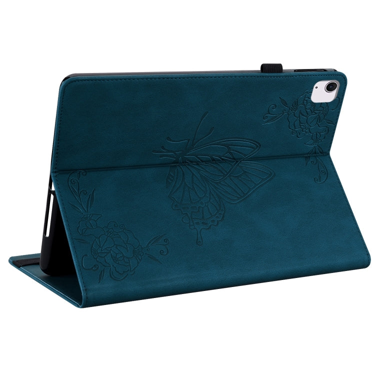 For iPad Air 11 2024 Butterfly Flower Embossed Leather Tablet Case(Blue) - iPad Air 11 2024 Cases by PMC Jewellery | Online Shopping South Africa | PMC Jewellery | Buy Now Pay Later Mobicred