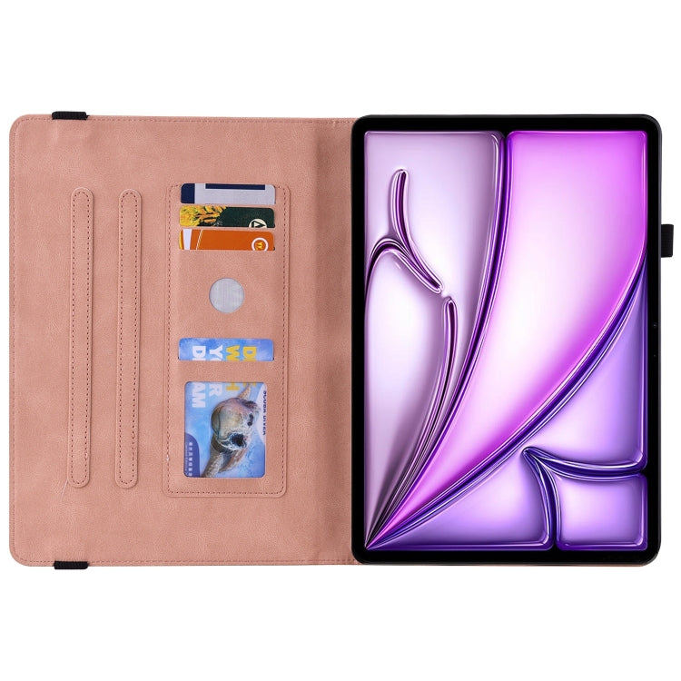 For iPad Air 11 2024 Butterfly Flower Embossed Leather Tablet Case(Rose Gold) - iPad Air 11 2025 / 2024 Cases by PMC TechLife | Online Shopping South Africa | PMC TechLife | Buy Now Pay Later Mobicred
