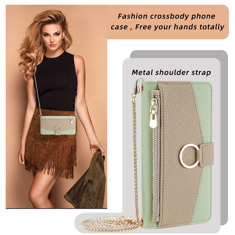 For Itel P55+ 4G Crossbody Litchi Texture Leather Phone Case(Green) - More Brand by PMC TechLife | Online Shopping South Africa | PMC TechLife | Buy Now Pay Later Mobicred