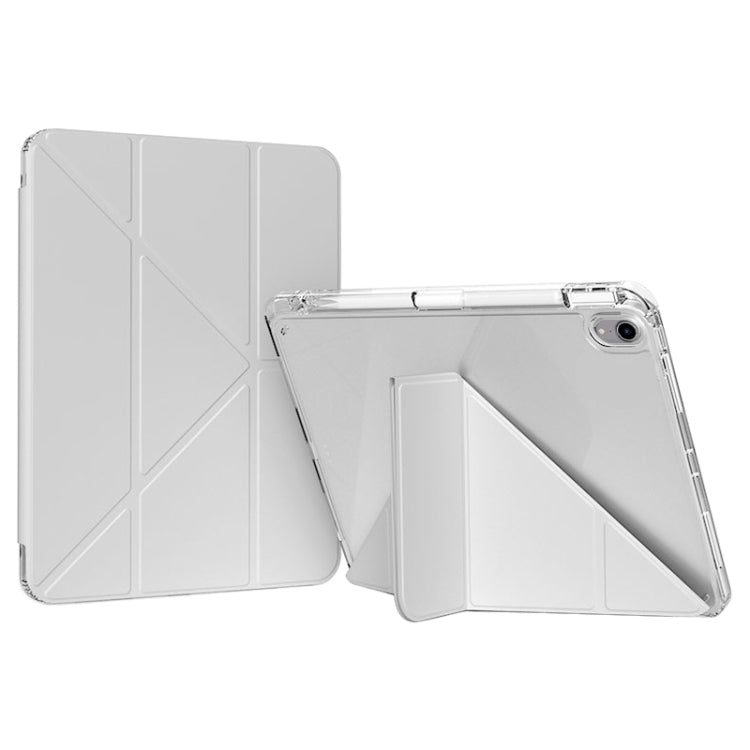 For iPad Air 13 2025 / 2024 / Pro 12.9 GEBEI Deformation Leather Tablet Case(Grey) - iPad Air 13 2025 / 2024 Cases by GEBEI | Online Shopping South Africa | PMC TechLife | Buy Now Pay Later Mobicred