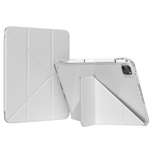 For iPad Pro 13 2024 GEBEI Deformation Leather Tablet Case(Grey) - iPad Pro 13 2024 Cases by GEBEI | Online Shopping South Africa | PMC Jewellery | Buy Now Pay Later Mobicred
