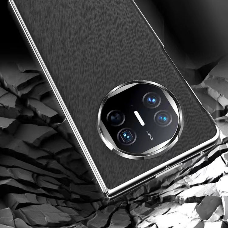 For Huawei Mate X5 Integrated Plating PC Leather Texture Full Coverage Fold Shockproof Phone Case(Orange) - Huawei Cases by PMC TechLife | Online Shopping South Africa | PMC TechLife | Buy Now Pay Later Mobicred