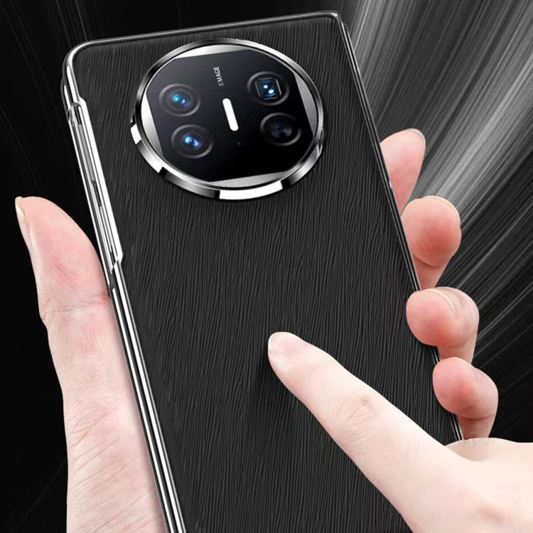 For Huawei Mate X5 Integrated Plating PC Leather Texture Full Coverage Fold Shockproof Phone Case(Orange) - Huawei Cases by PMC TechLife | Online Shopping South Africa | PMC TechLife | Buy Now Pay Later Mobicred