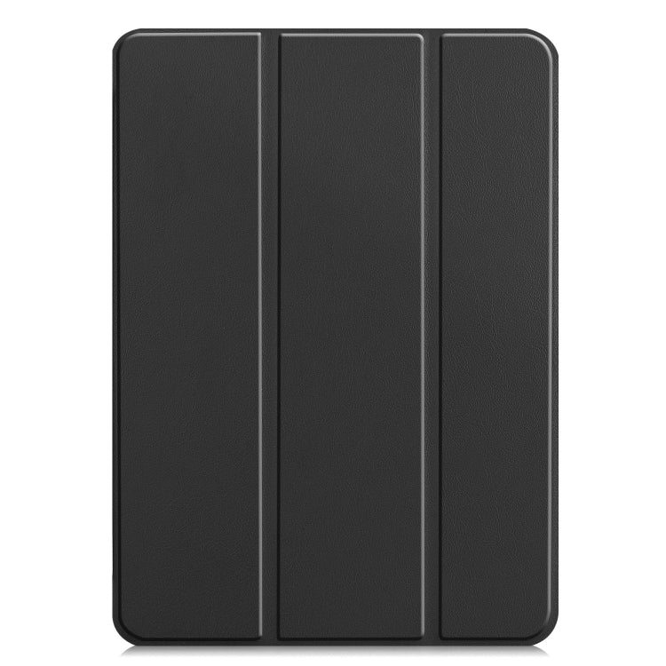 For iPad Pro 13 2024 Custer Pure Color 3-Fold Holder Smart Leather Tablet Case(Black) - iPad Pro 13 2024 Cases by PMC TechLife | Online Shopping South Africa | PMC TechLife | Buy Now Pay Later Mobicred