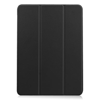 For iPad Air 11 2024 Custer Pure Color 3-Fold Holder Smart Leather Tablet Case(Black) - iPad Air 11 2024 Cases by PMC Jewellery | Online Shopping South Africa | PMC Jewellery | Buy Now Pay Later Mobicred