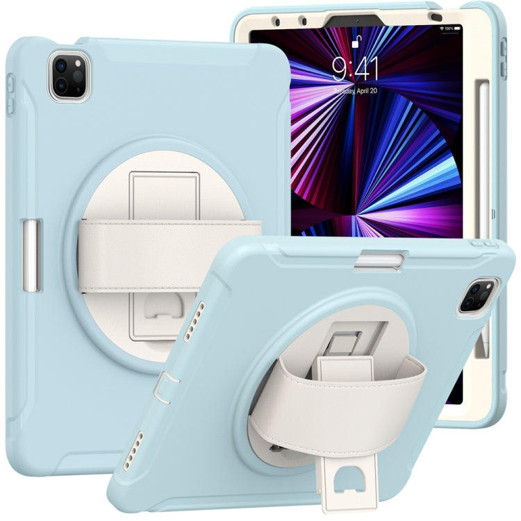 For iPad Pro 11 2024 Spider Wheel Silicone Hybrid PC Tablet Case(Ice Crystal Blue) - iPad Pro 11 2024 Cases by PMC Jewellery | Online Shopping South Africa | PMC Jewellery | Buy Now Pay Later Mobicred