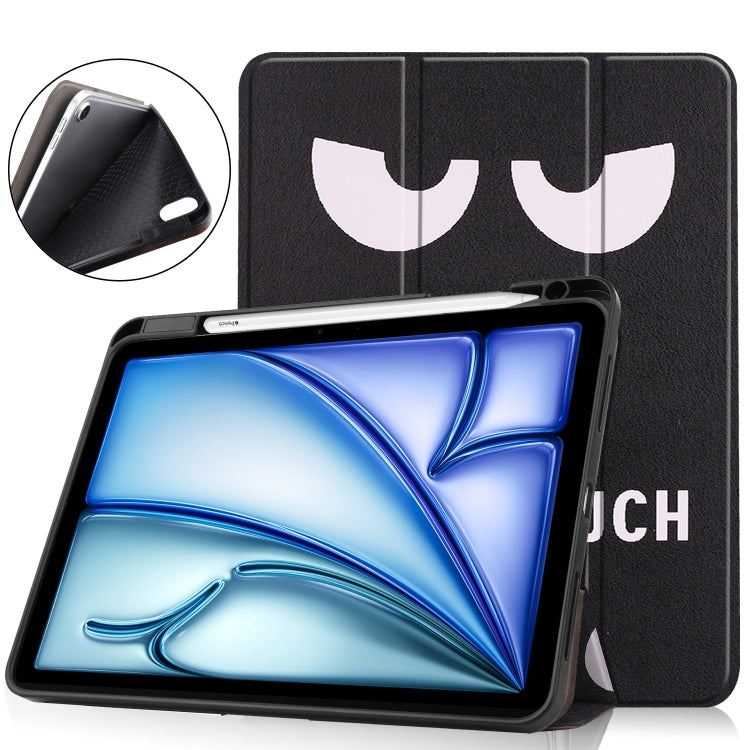 For iPad Air 11 2024 Custer Painted 3-Fold Holder Smart Leather Tablet Case(Big Eye ME) - iPad Air 11 2024 Cases by PMC Jewellery | Online Shopping South Africa | PMC Jewellery | Buy Now Pay Later Mobicred