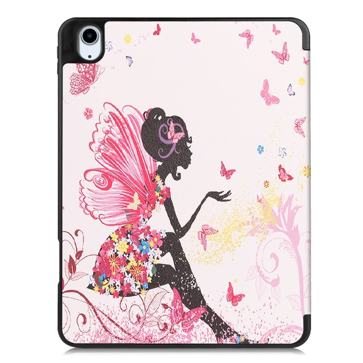 For iPad Air 11 2024 Custer Painted 3-Fold Holder Smart Leather Tablet Case(Elf Girl) - iPad Air 11 2024 Cases by PMC TechLife | Online Shopping South Africa | PMC TechLife | Buy Now Pay Later Mobicred