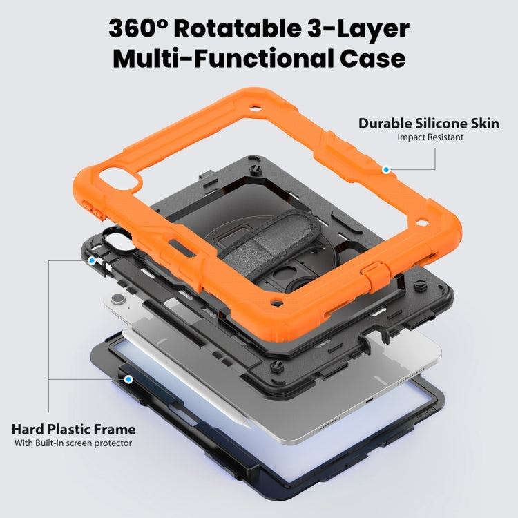 For iPad Air 11 2024 / Air 11 2025 Silicone Hybrid PC Tablet Protective Case(Orange+Black) - iPad Air 11 2025 / 2024 Cases by PMC TechLife | Online Shopping South Africa | PMC TechLife | Buy Now Pay Later Mobicred