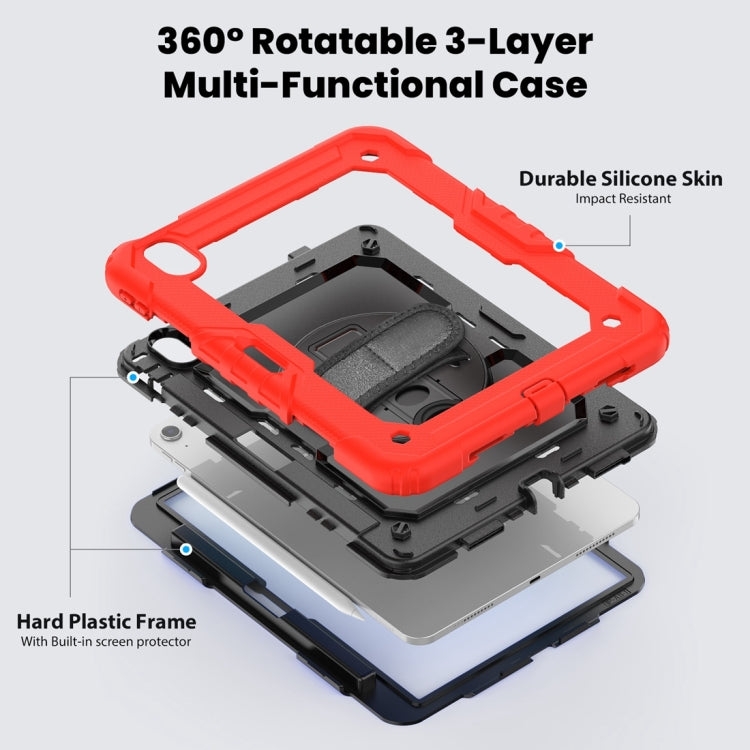 For iPad Air 11 2024 / Air 11 2025 Silicone Hybrid PC Tablet Protective Case(Red+Black) - iPad Air 11 2025 / 2024 Cases by PMC TechLife | Online Shopping South Africa | PMC TechLife | Buy Now Pay Later Mobicred