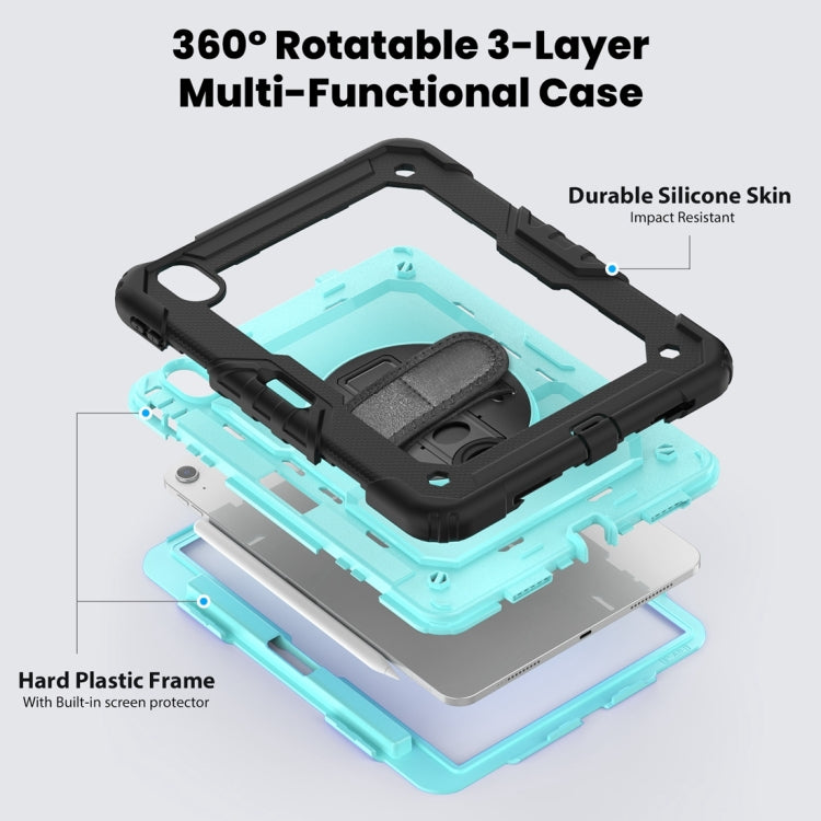 For iPad Air 11 2024 Silicone + PC Tablet Protective Case(Light Blue+Black) - iPad Air 11 2024 Cases by PMC TechLife | Online Shopping South Africa | PMC TechLife | Buy Now Pay Later Mobicred