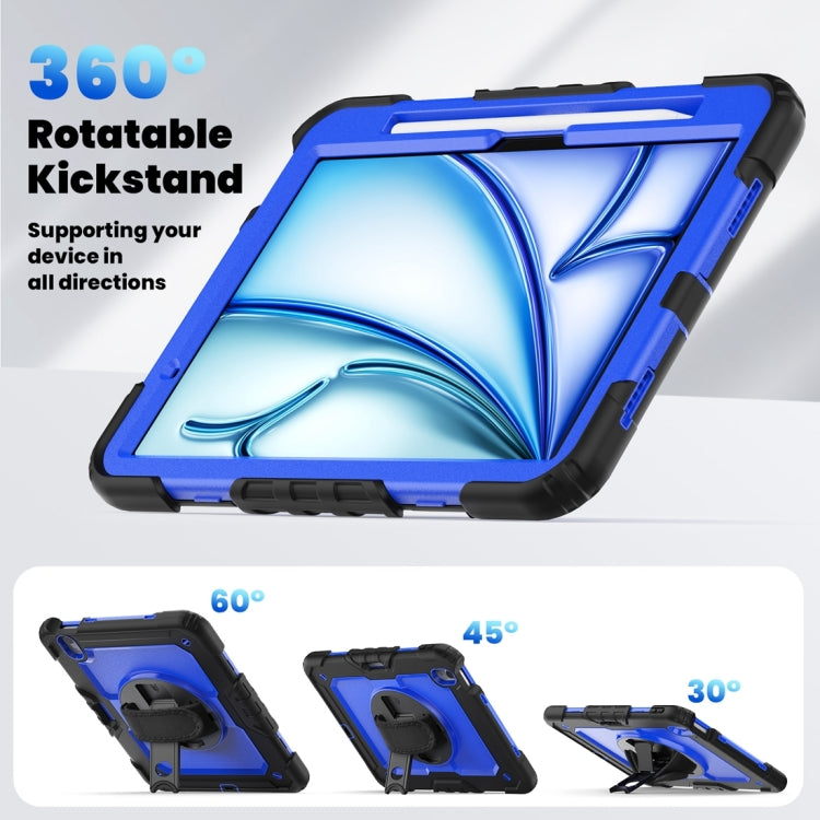 For iPad Air 11 2024 / Air 11 2025 Silicone Hybrid PC Tablet Protective Case(Dark Blue+Black) - iPad Air 11 2025 / 2024 Cases by PMC TechLife | Online Shopping South Africa | PMC TechLife | Buy Now Pay Later Mobicred