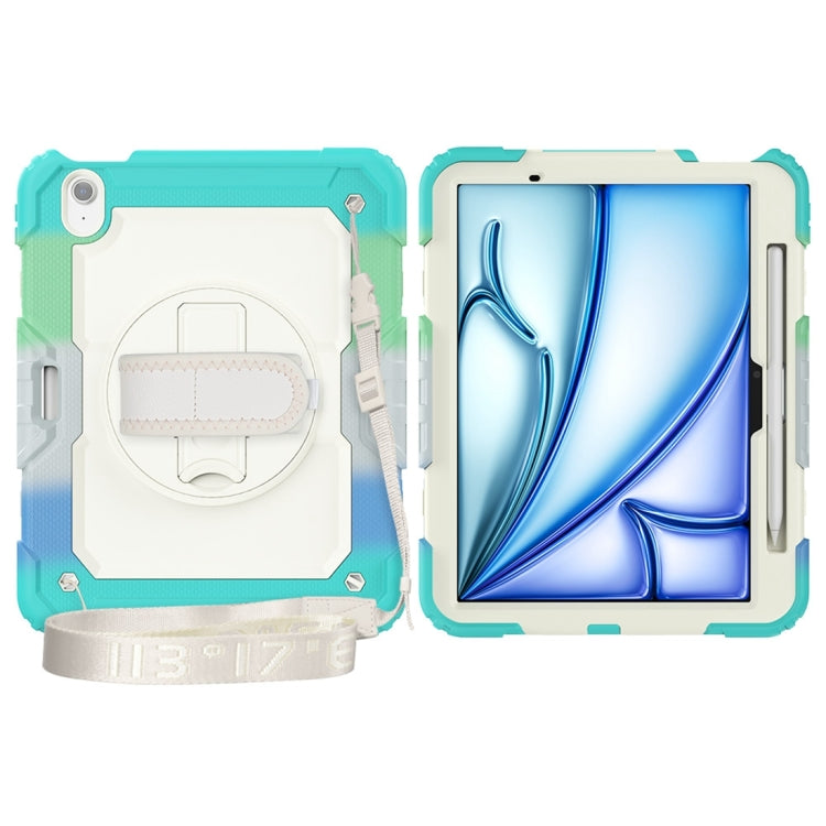 For iPad Air 11 2024 / Air 11 2025 Silicone Hybrid PC Tablet Protective Case(Rainbow Blue) - iPad Air 11 2025 / 2024 Cases by PMC TechLife | Online Shopping South Africa | PMC TechLife | Buy Now Pay Later Mobicred