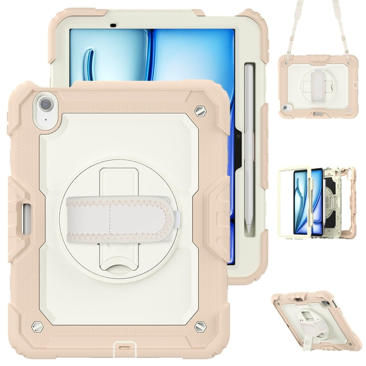 For iPad Air 11 2024 / Air 11 2025 Silicone Hybrid PC Tablet Protective Case(Cream+Rose Gold) - iPad Air 11 2025 / 2024 Cases by PMC TechLife | Online Shopping South Africa | PMC TechLife | Buy Now Pay Later Mobicred
