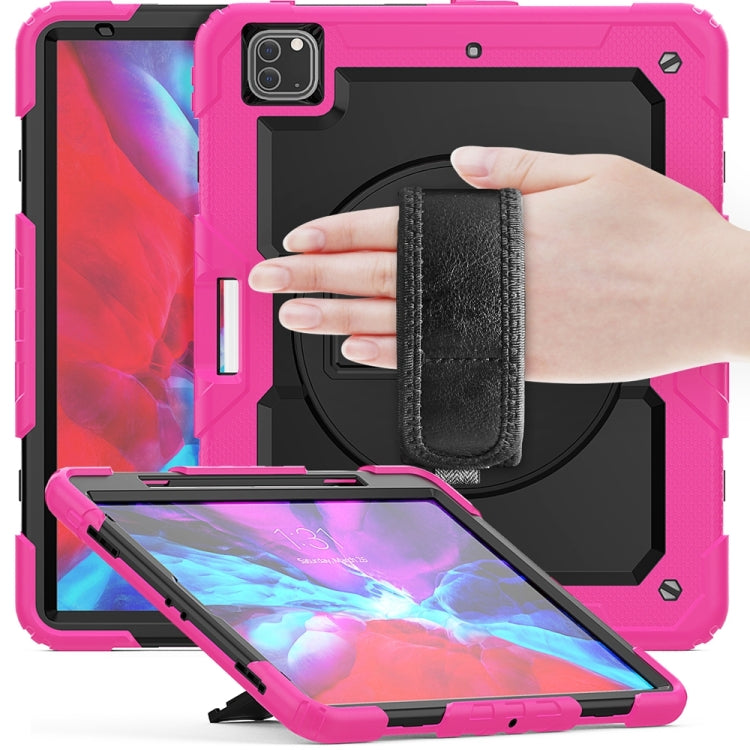 For iPad Pro 13 2024 Silicone + PC Tablet Protective Case(Black+Rose Red) - iPad Pro 13 2024 Cases by PMC TechLife | Online Shopping South Africa | PMC TechLife | Buy Now Pay Later Mobicred